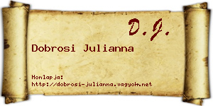 Dobrosi Julianna névjegykártya